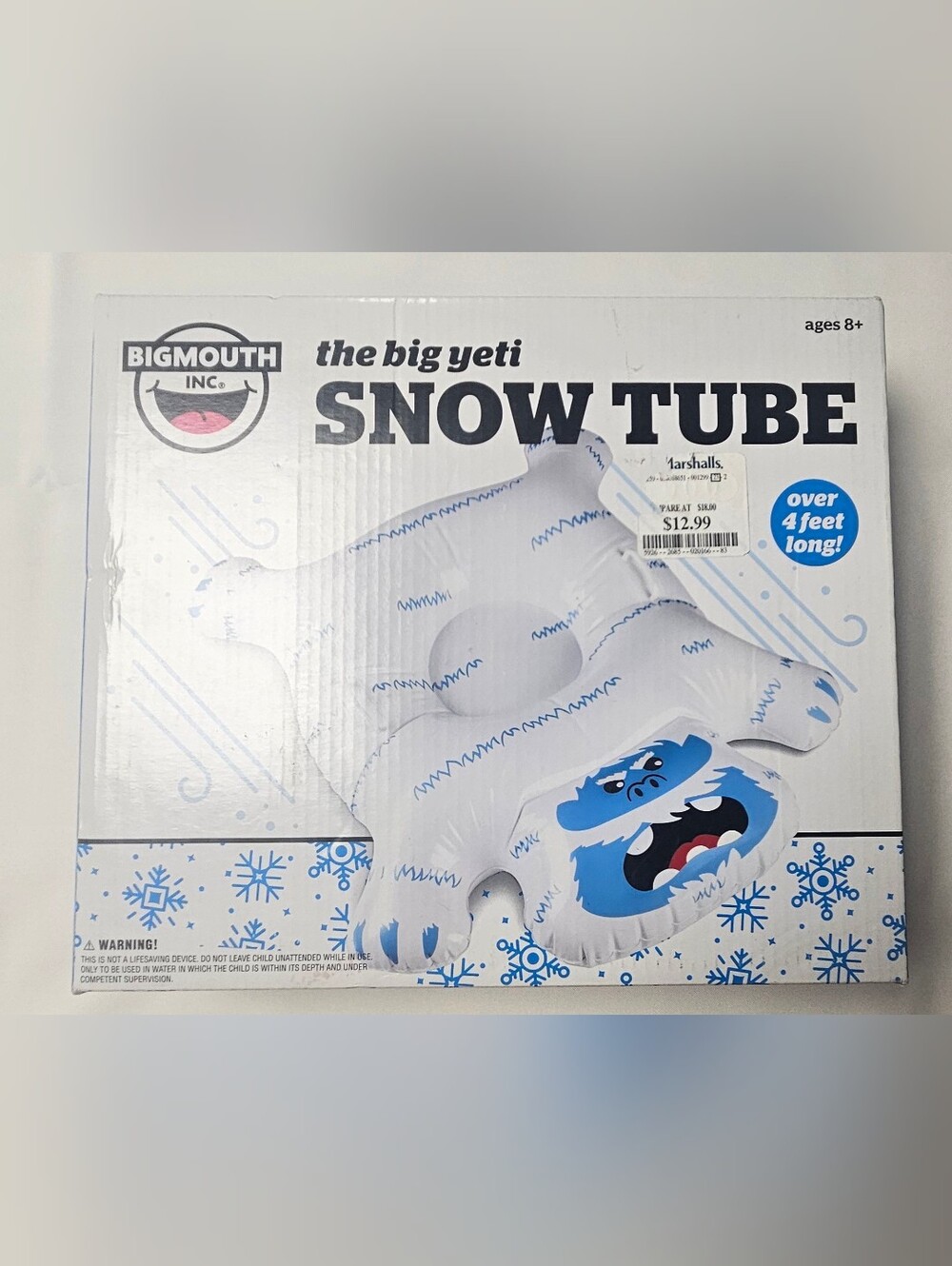 the big yeti Snow Tube - White and Blue